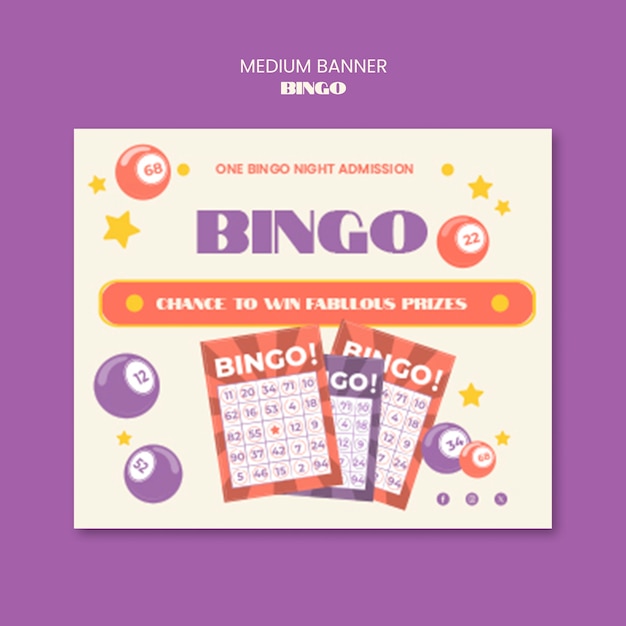 Ilmainen PSD bingo-mallipohjan design