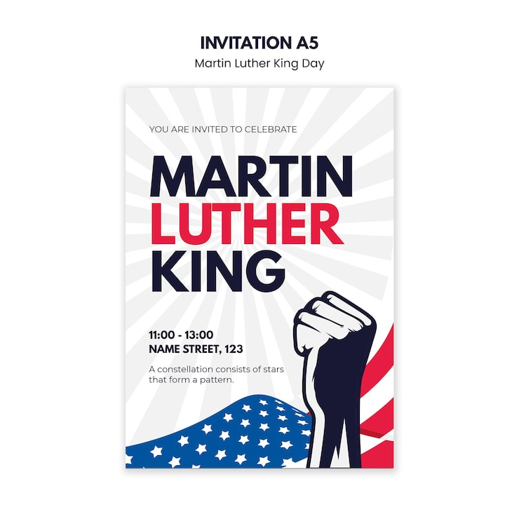 Ilmainen PSD martin luther king -päivän juhlamalli