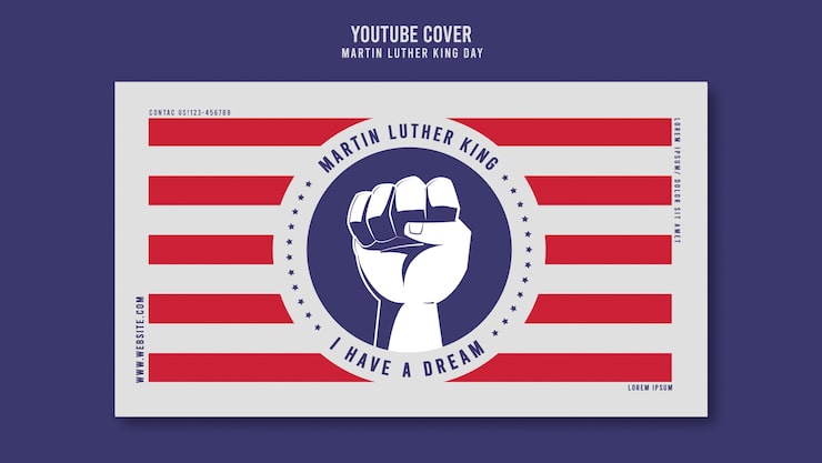 Ilmainen PSD martin luther king -päivän mallipohjan design