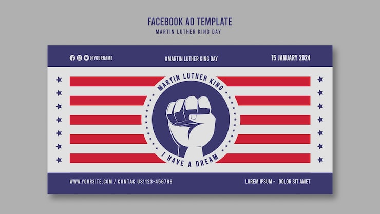 Ilmainen PSD martin luther king -päivän mallipohjan design