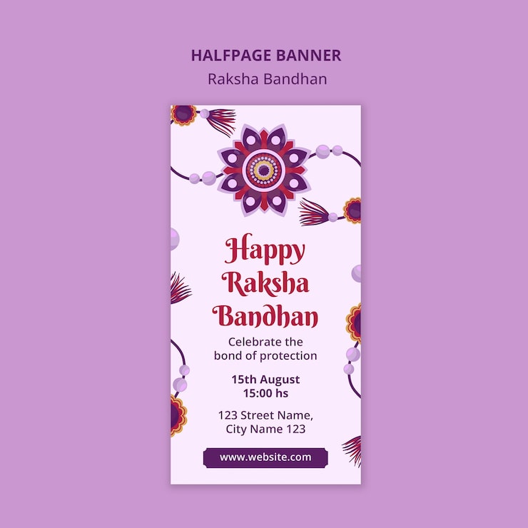 Ilmainen PSD raksha bandhan -mallipohjan design