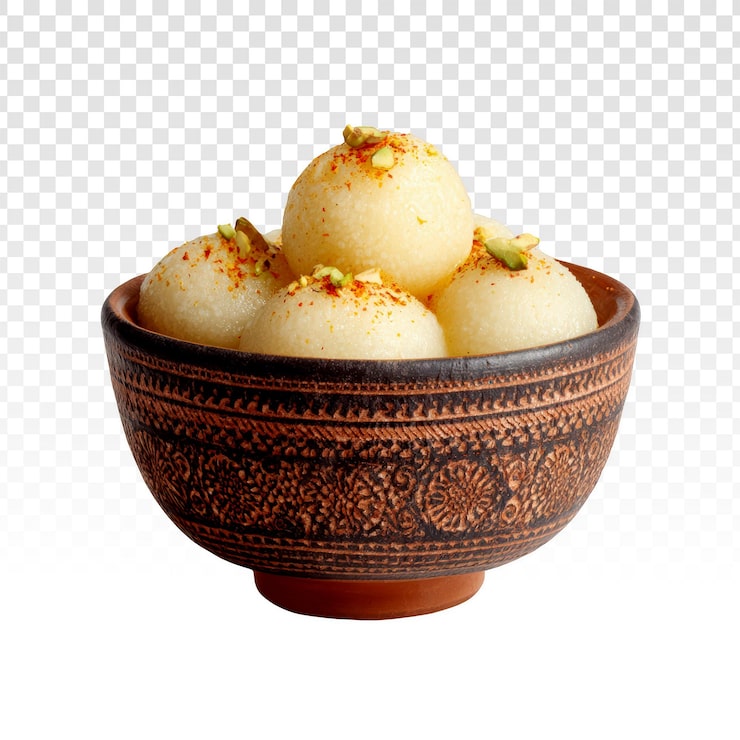Ilmainen PSD rasgulla, intialainen makea jälkiruoka kulhossa