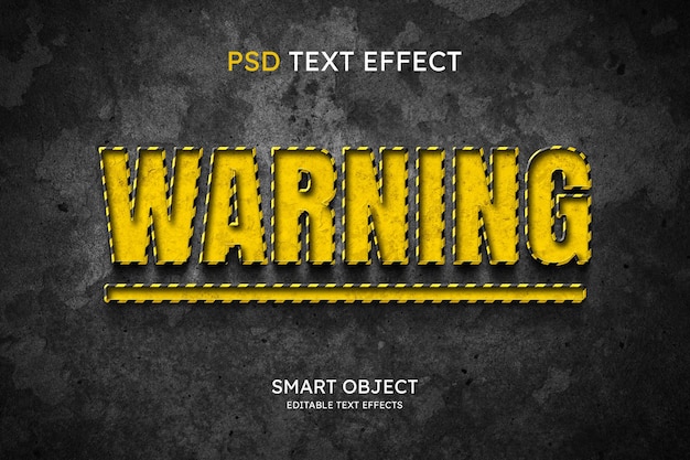 Ilmainen PSD varoitustekstin tyyliefekti