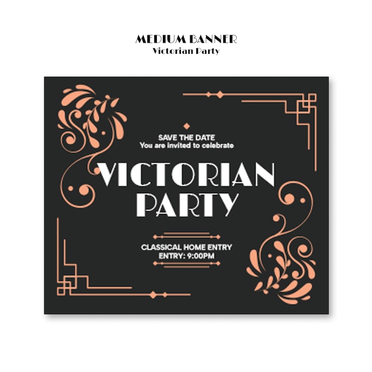 Ilmainen PSD victorian-juhlamallipohjan design