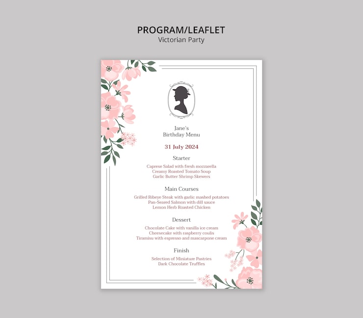 Ilmainen PSD victorian-juhlamallipohjan design