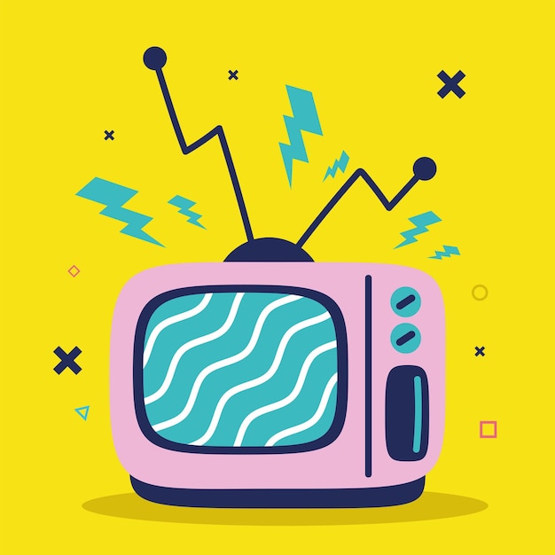 Ilmainen Vektori retro televisiolaite