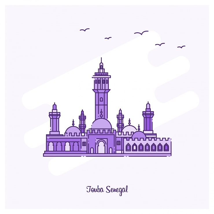 Ilmainen Vektori touba senegal -maamerkki
