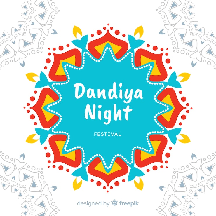 Ilmainen Vektori värikäs mandala dandiya tausta