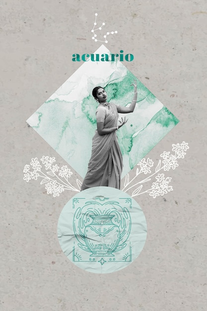Photo gratuit un collage de zodiaques de la vie réelle