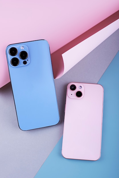 Photo gratuit une composition élégante pour smartphone
