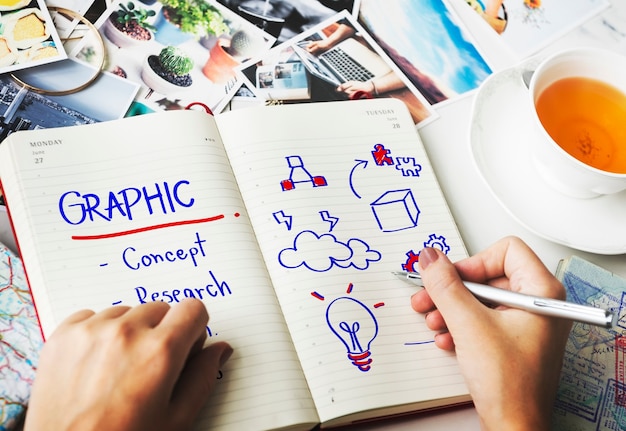 Photo gratuit concept de design de simplicité de créativité graphique
