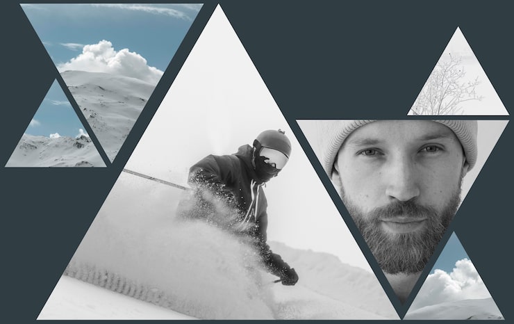 Photo gratuit conception de collage de sports d'hiver