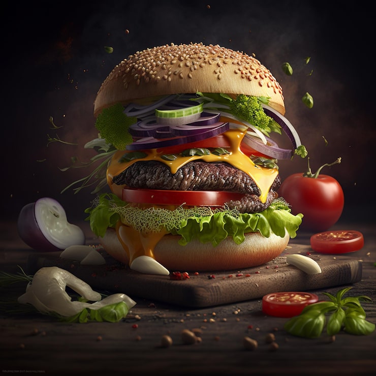 Photo gratuit hamburger hamburger cheeseburger