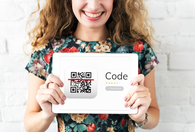 Photo gratuit illustration de l'application du code de réponse rapide qr