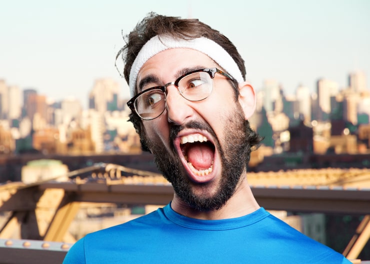 Photo gratuit man.funny sport crazy expression