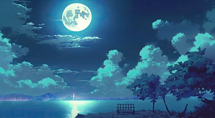 Photo gratuit des nuages de style anime