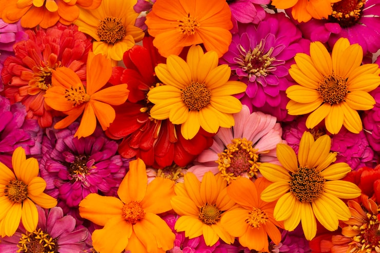 Photo gratuit des papiers peints magnifiques avec des fleurs.