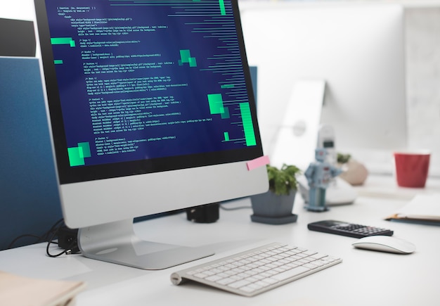 Photo gratuit programmation en php codage en html concept de cyberspace