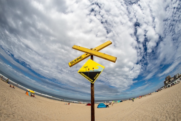 Photo gratuit signe de la plage