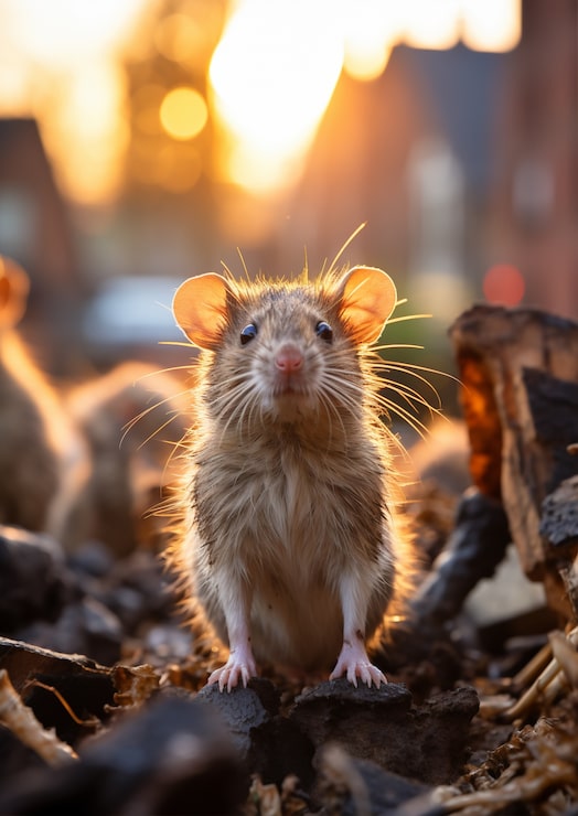 Photo gratuit vue du rat rongeur