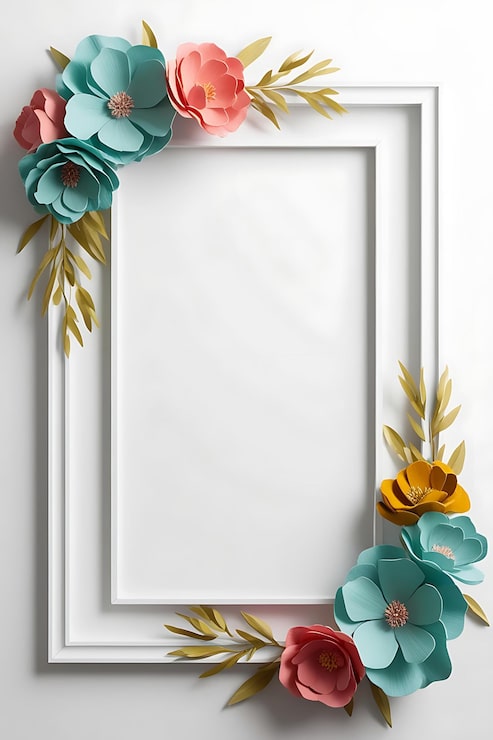 Photo des cadres de fleurs pour les invitations
