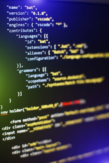 Photo code de conception web html pour les développeurs et les concepteurs