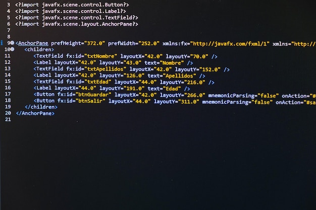 Photo code redactor ide avec projet javascript ouvert utilisant réagir