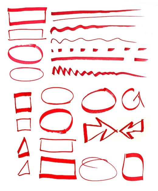 Photo crayon rouge sur blanc