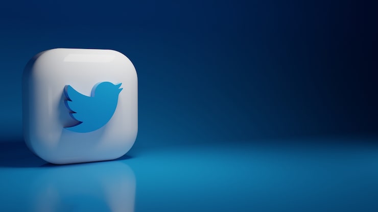 Photo logo de l'application twitter 3d
