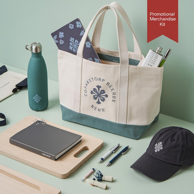 Photo un sac à dos bleu et blanc avec un chapeau bleu dessus