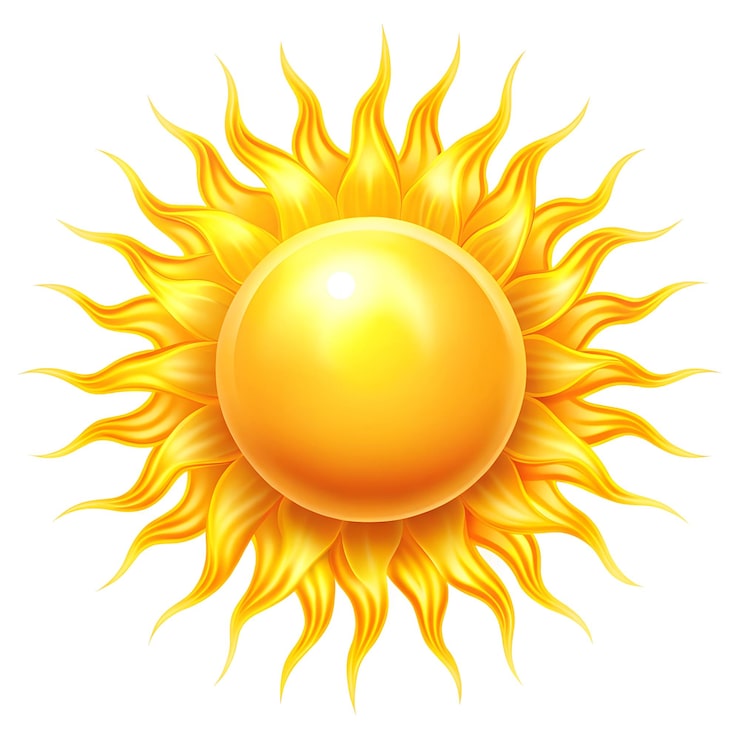 Photo un soleil avec une boule jaune dessus