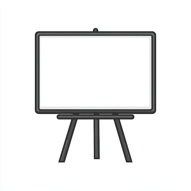 Photo tableau blanc sur le support de l'étagère