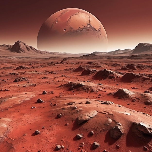 Photo la vie future sur mars