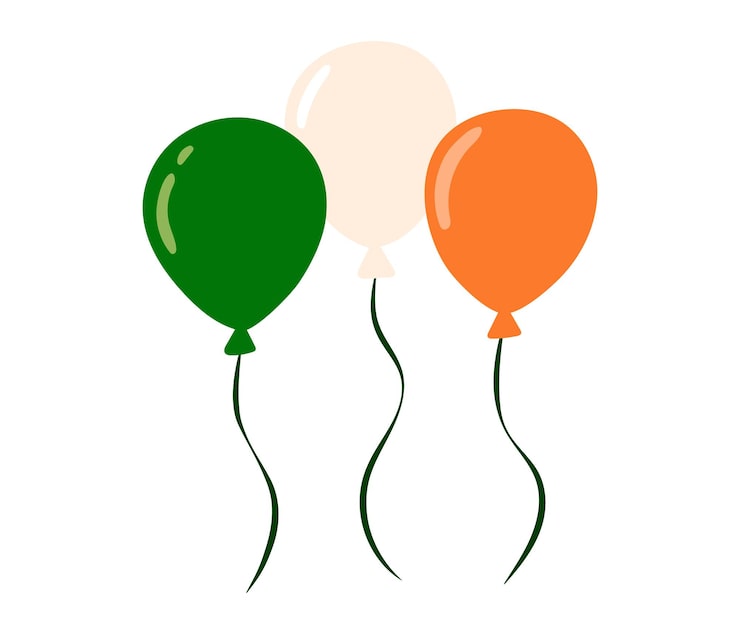 Foto ballonger i irske flaggfarger