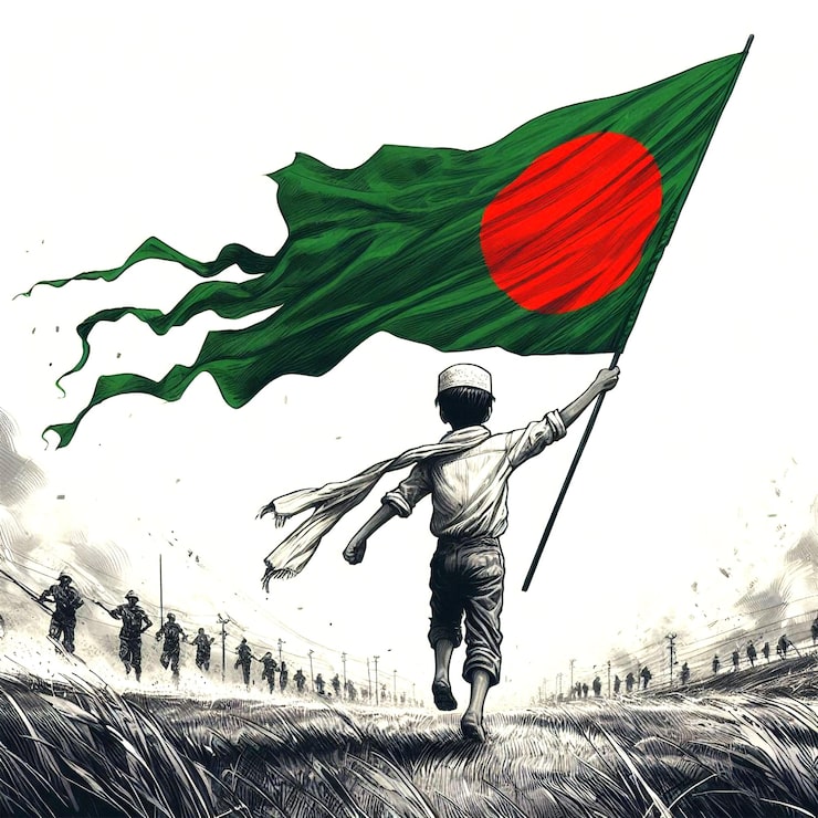 Foto bangladeshs seiersdag banner flyer bakgrunn