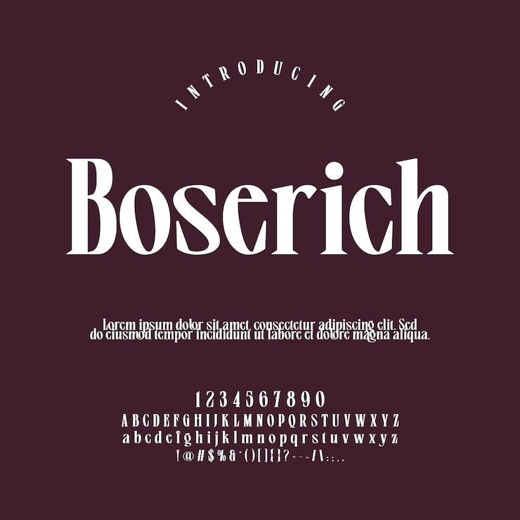 Foto boserich serif-font teksteffekt