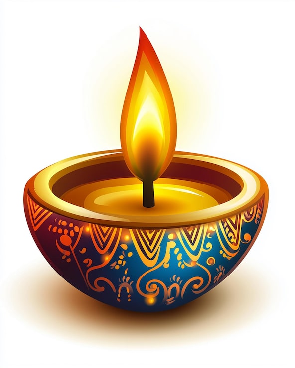 Foto diwali dekorasjon illustrasjon isolert på hvit bakgrunn