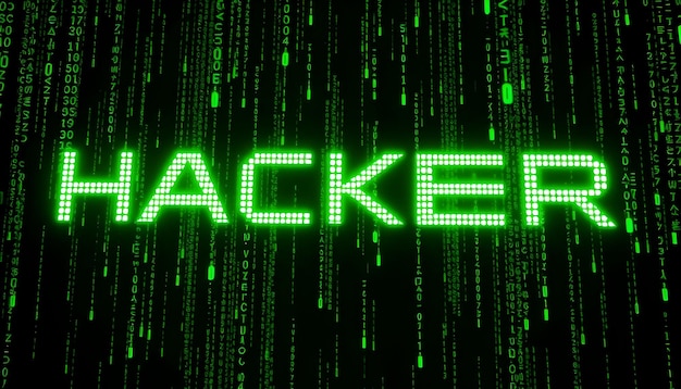 Foto hacker matrix-kode