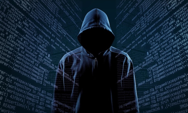 Foto hackerangrep, cybersecurity concept