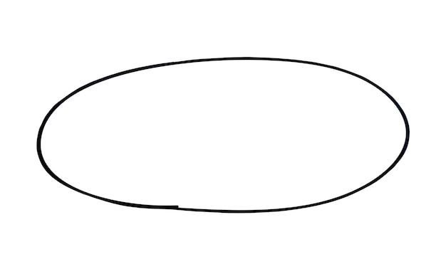 Foto håndtegnet svart oval form