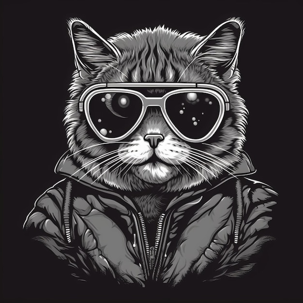 Foto kul katt-t-skjortedesign