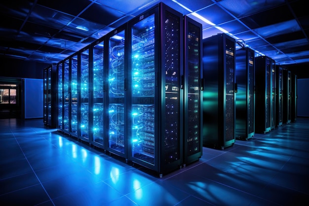 Foto serverrom i datasenter