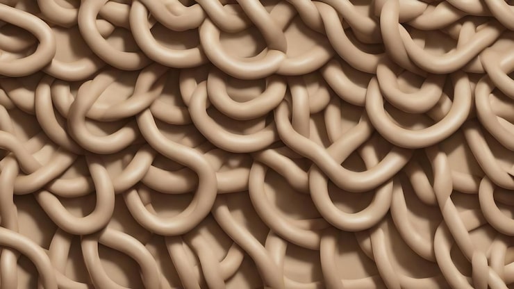Foto sømløst abstrakt kjedemønster på beige