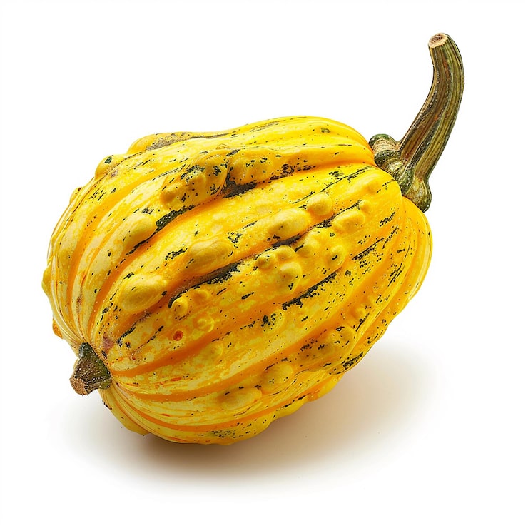 Foto frisk candy roaster squash på hvid baggrund