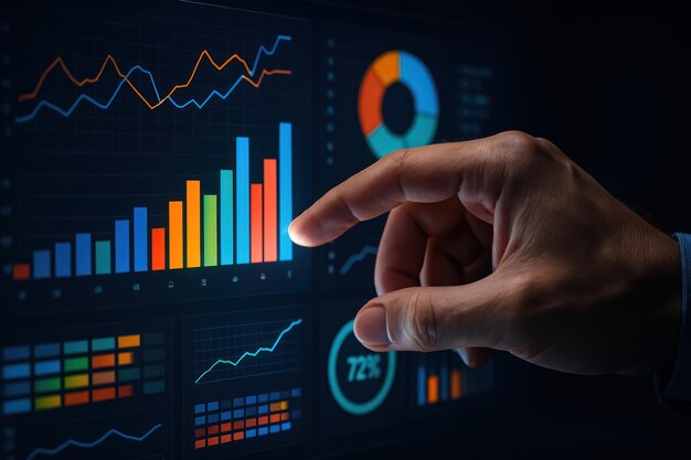 Foto interaktiv dataanalyse visualiseringsinterface