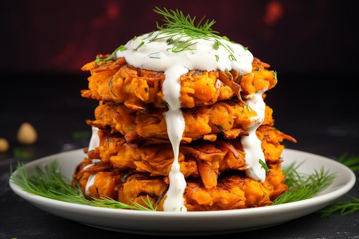 Bild sötpotatis shawarma fritters