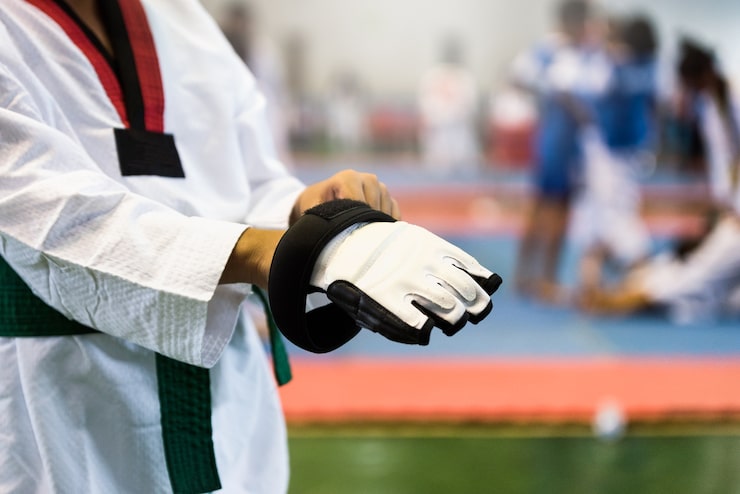 Foto taekwondo fighter handske