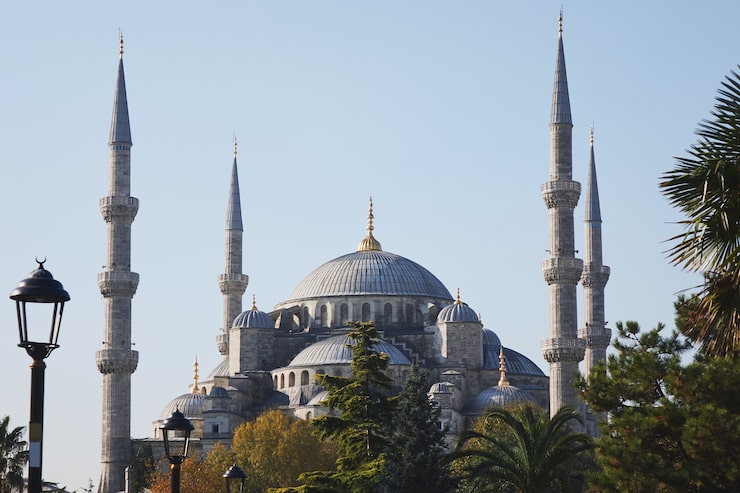 Fotoğraf i̇stanbul, türkiye'deki ünlü sultan ahmet camii'nin (blue mosque) görünümü