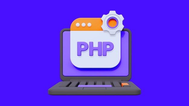 Foto 3d php codering programmering softwareontwikkeling achtergrond 1.