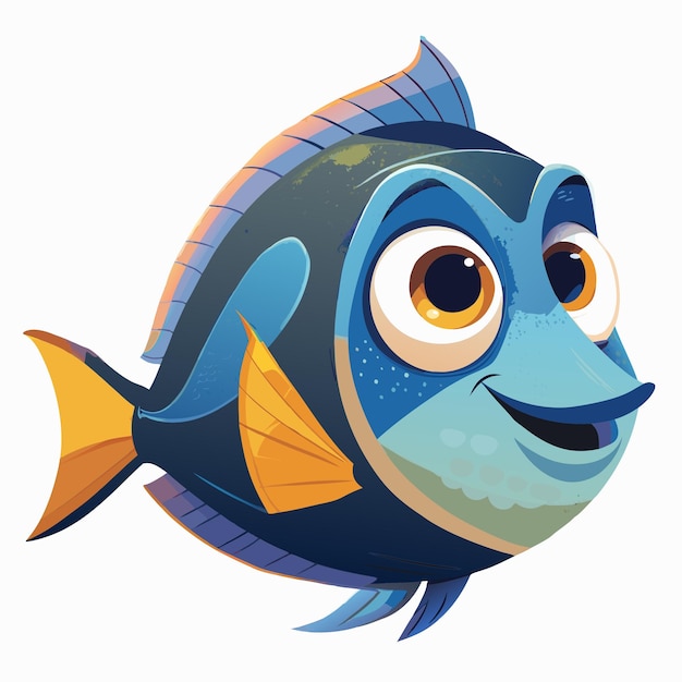 Foto cartoon illustratie van surgeonfish vector